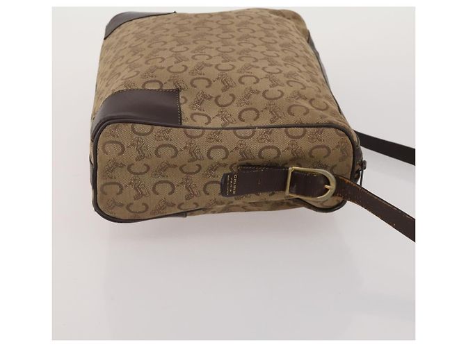 Céline Borsa a tracolla CELINE Macadam Canvas PVC Leather 3 Set Brown Beige Auth 196166 Marrone - vista 12