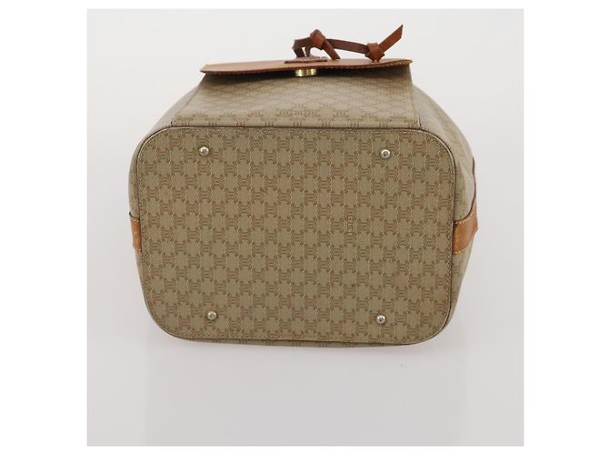 Céline Borsa a tracolla CELINE Macadam Canvas PVC Leather 3 Set Brown Beige Auth 196166 Marrone - vista 22