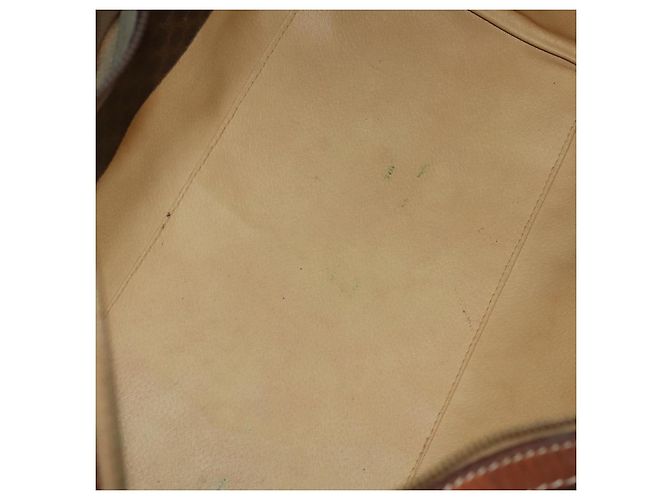Céline Borsa a tracolla CELINE Macadam Canvas PVC Leather 3 Set Brown Beige Auth 196166 Marrone - vista 9