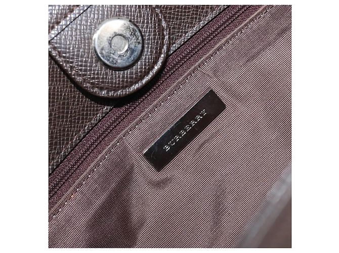 Borsa a mano BURBERRY Nova Check Canvas Beige Silver Auth 199509A Argento - vista 11