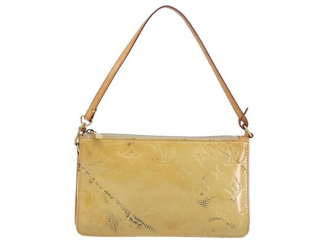 LOUIS VUITTON Monogram Vernis Lexington Accessory Pouch Beige M91010 Auth hk4073 - vista 13