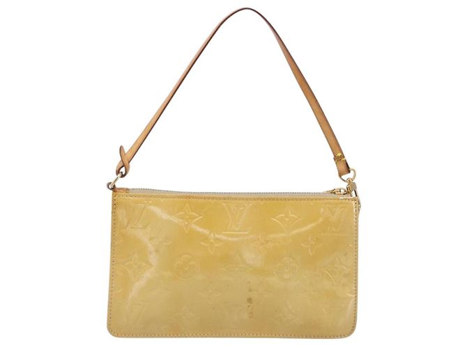 LOUIS VUITTON Monogram Vernis Lexington Accessory Pouch Beige M91010 Auth hk4073 - vista 2