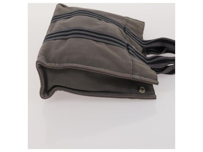 Hermès Borsa HERMES Fourre Tout in cotone, set da 3, Navy Gray, Auth BA15471 Marrone Blu navy - vista 18