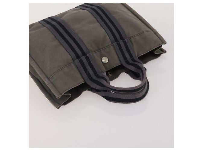 Hermès Borsa HERMES Fourre Tout in cotone, set da 3, Navy Gray, Auth BA15471 Marrone Blu navy - vista 19