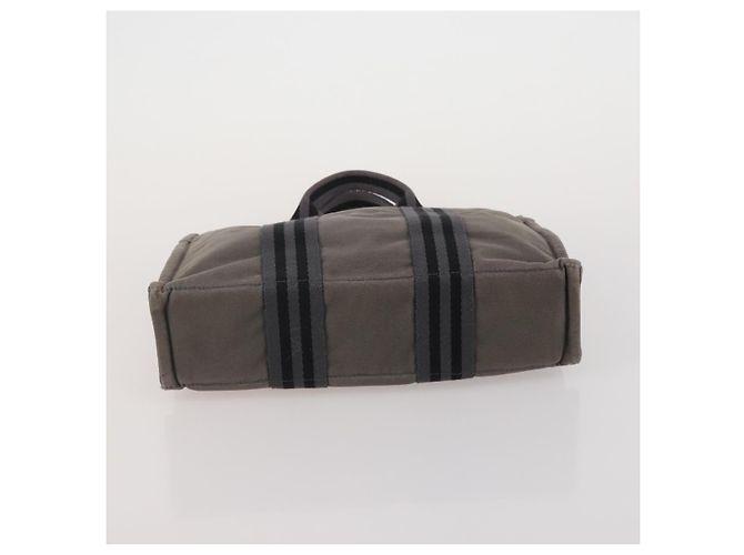 Hermès Borsa HERMES Fourre Tout in cotone, set da 3, Navy Gray, Auth BA15471 Marrone Blu navy - vista 20