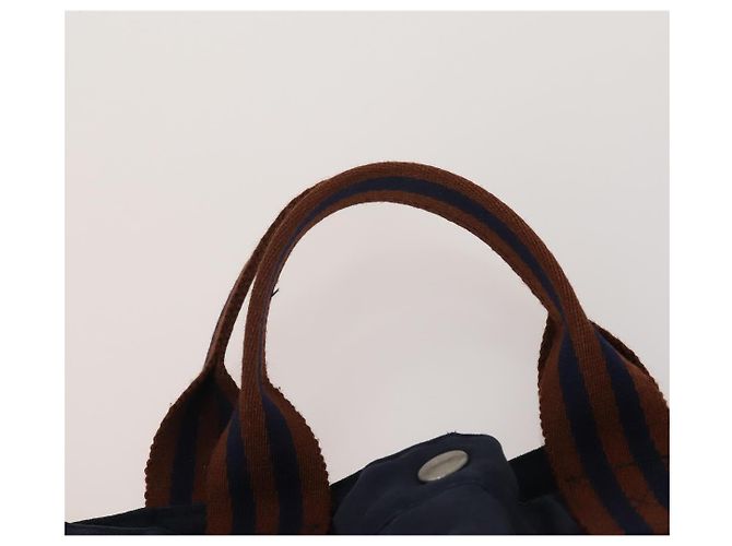 Hermès Borsa HERMES Fourre Tout in cotone, set da 3, Navy Gray, Auth BA15471 Marrone Blu navy - vista 6