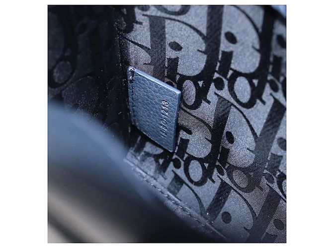 Borsa North South Christian Dior in pelle 2way Navy Silver Auth 198600M Argento Blu navy - vista 24