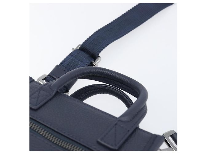 Borsa North South Christian Dior in pelle 2way Navy Silver Auth 198600M Argento Blu navy - vista 8