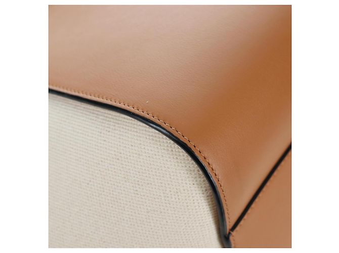 LOEWE KEN PRICE Hammock Small Hand Bag Canvas 2way Beige Silver Auth 199036SAM Argento - vista 17
