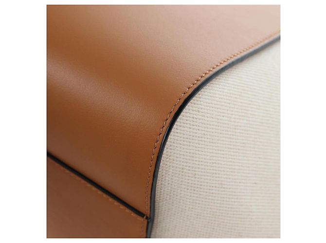 LOEWE KEN PRICE Hammock Small Hand Bag Canvas 2way Beige Silver Auth 199036SAM Argento - vista 18
