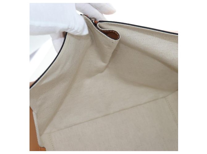 LOEWE KEN PRICE Hammock Small Hand Bag Canvas 2way Beige Silver Auth 199036SAM Argento - vista 24