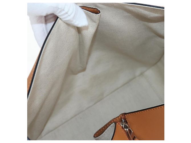 LOEWE KEN PRICE Hammock Small Hand Bag Canvas 2way Beige Silver Auth 199036SAM Argento - vista 25