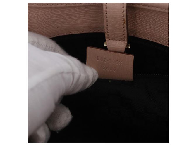 Borsa GUCCI Jackie in pelle rosa e oro 002 1068 2404 Auth 200338V D'oro - vista 11
