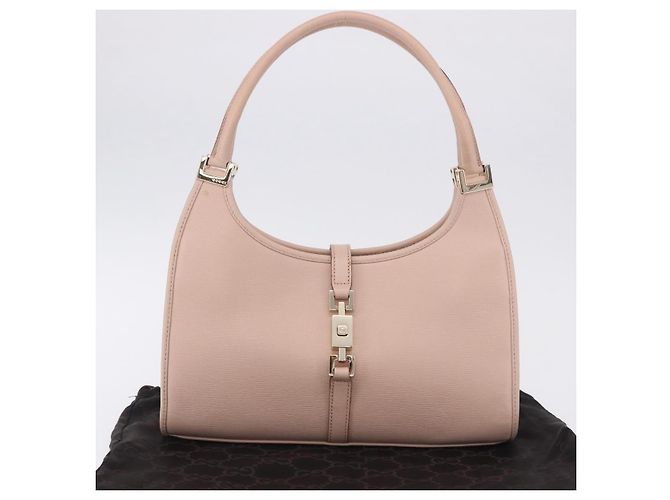Borsa GUCCI Jackie in pelle rosa e oro 002 1068 2404 Auth 200338V D'oro - vista 12