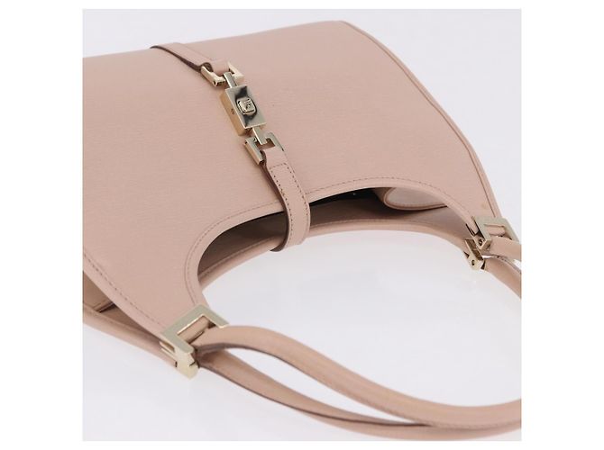Borsa GUCCI Jackie in pelle rosa e oro 002 1068 2404 Auth 200338V D'oro - vista 6