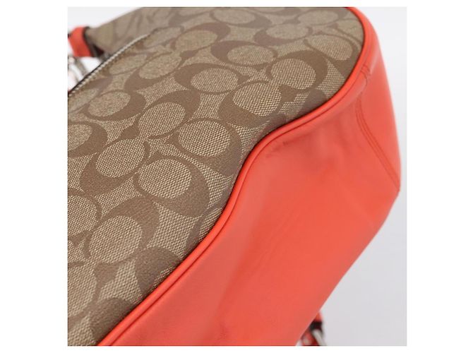 Borsa a tracolla Coach Signature PVC 2way Beige Silver Auth ki6777A Argento - vista 6