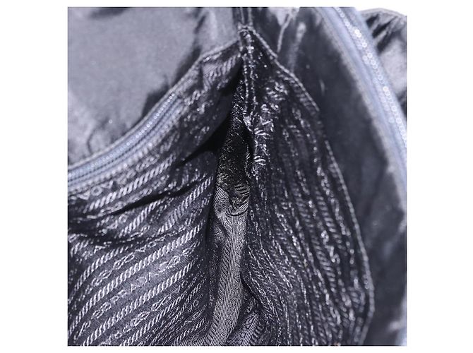 Borsa a tracolla con catena PRADA Nylon Black Silver Auth fm5438 Nero Argento - vista 19