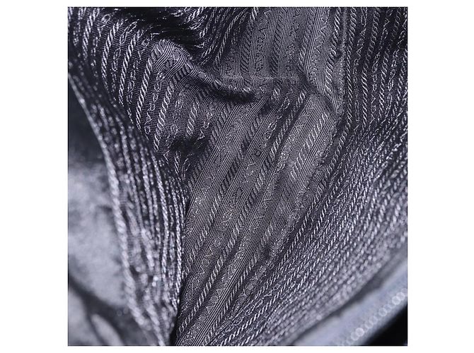 Borsa a tracolla con catena PRADA Nylon Black Silver Auth fm5438 Nero Argento - vista 21