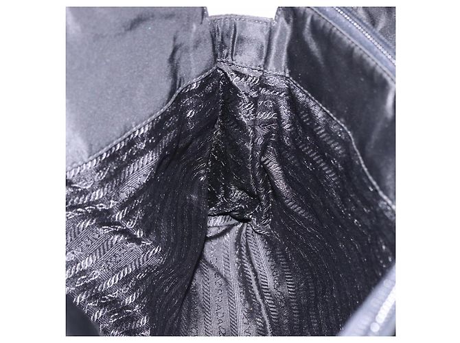 Borsa a tracolla con catena PRADA Nylon Black Silver Auth fm5438 Nero Argento - vista 22