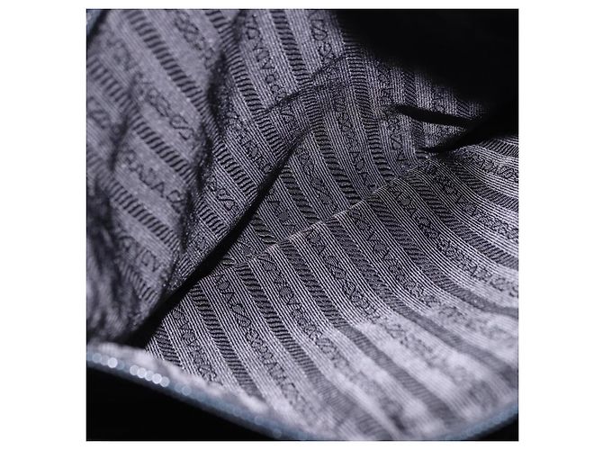 Borsa a tracolla con catena PRADA Nylon Black Silver Auth fm5438 Nero Argento - vista 25