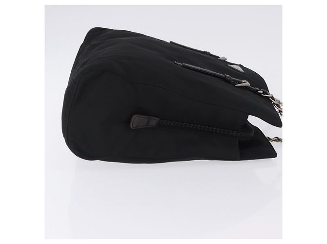 Borsa a tracolla con catena PRADA Nylon Black Silver Auth fm5438 Nero Argento - vista 3