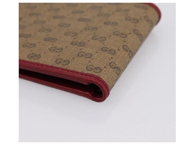 GUCCI x Doraemon Cartera Cow Doraemon Micro GG PVC Beige 654498 Auth 167547SAM Roja - vista 15