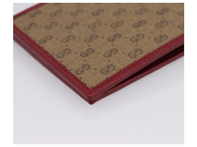 GUCCI x Doraemon Cartera Cow Doraemon Micro GG PVC Beige 654498 Auth 167547SAM Roja - vista 16