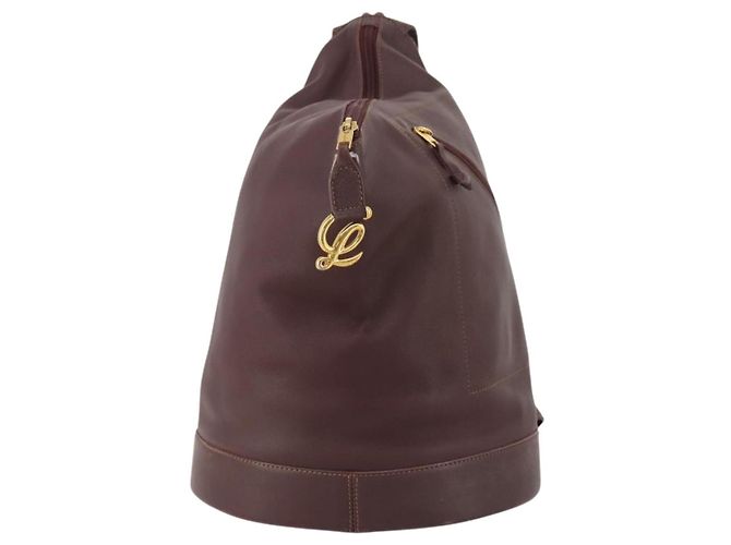 LOEWE Rucksack Leder Bordeaux Goldfarben Auth ep15823 - Ansicht 13