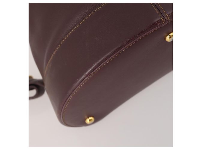 LOEWE Rucksack Leder Bordeaux Goldfarben Auth ep15823 - Ansicht 17