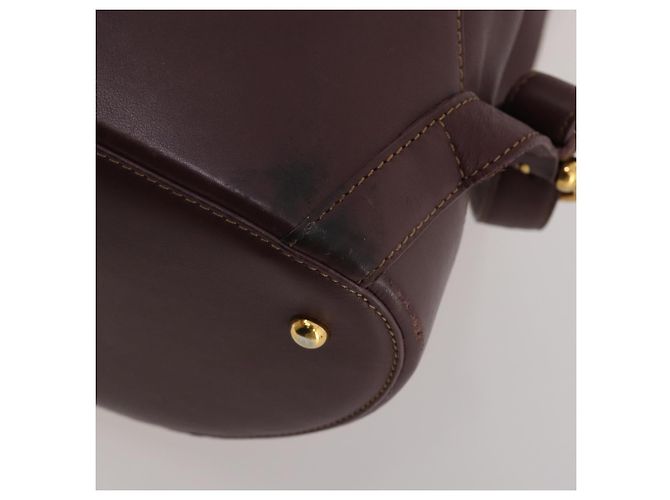 LOEWE Rucksack Leder Bordeaux Goldfarben Auth ep15823 - Ansicht 18