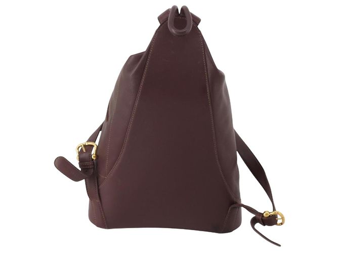 LOEWE Rucksack Leder Bordeaux Goldfarben Auth ep15823 - Ansicht 2