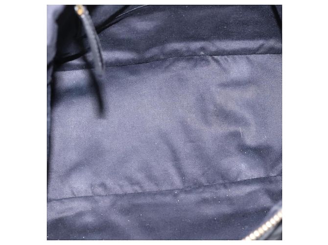 Borsa a mano Miu Miu Vittello Shine in pelle 2way Nero Tono Oro Auth 199341V - vista 11
