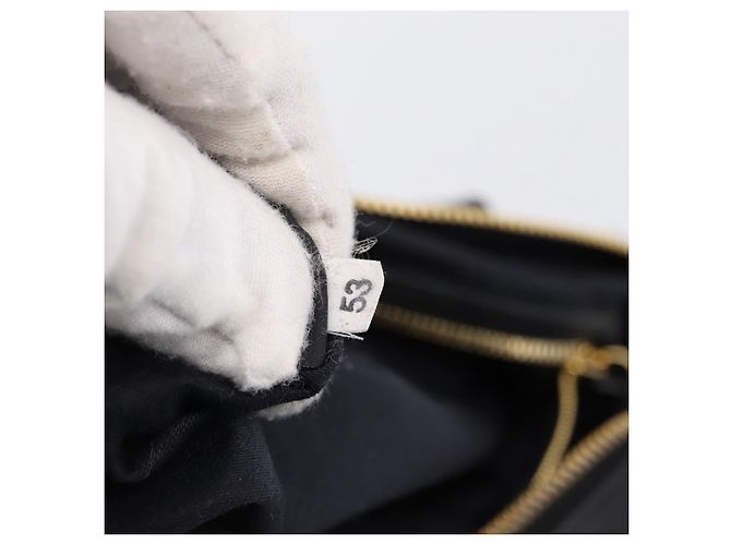 Borsa a mano Miu Miu Vittello Shine in pelle 2way Nero Tono Oro Auth 199341V - vista 12