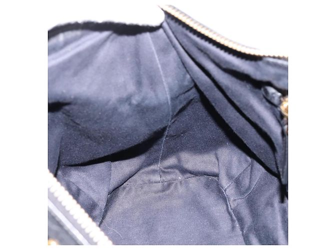 Borsa a mano Miu Miu Vittello Shine in pelle 2way Nero Tono Oro Auth 199341V - vista 21