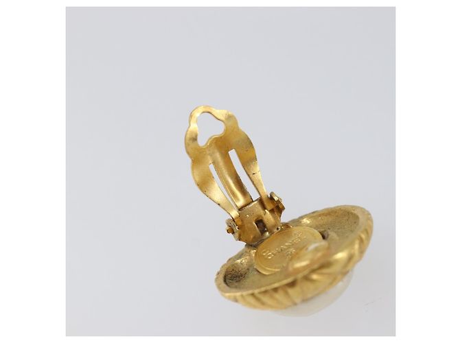 Orecchini CHANEL metallo Gold Tone CC Auth 201014 - vista 10
