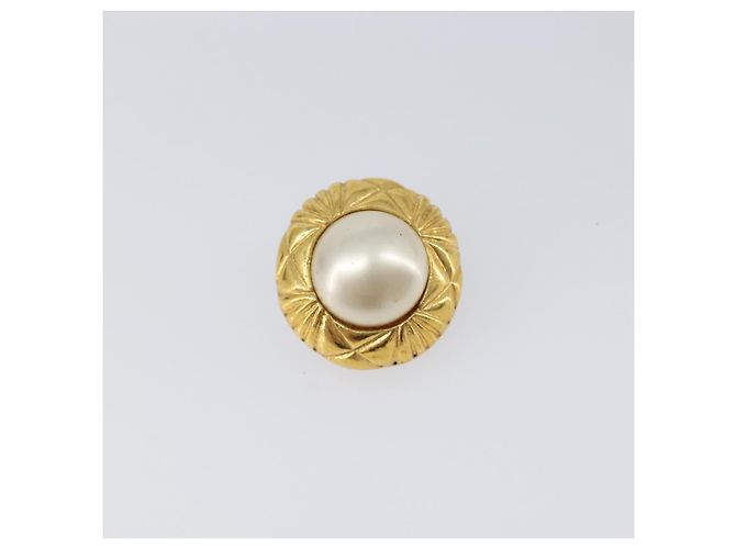 Orecchini CHANEL metallo Gold Tone CC Auth 201014 - vista 2
