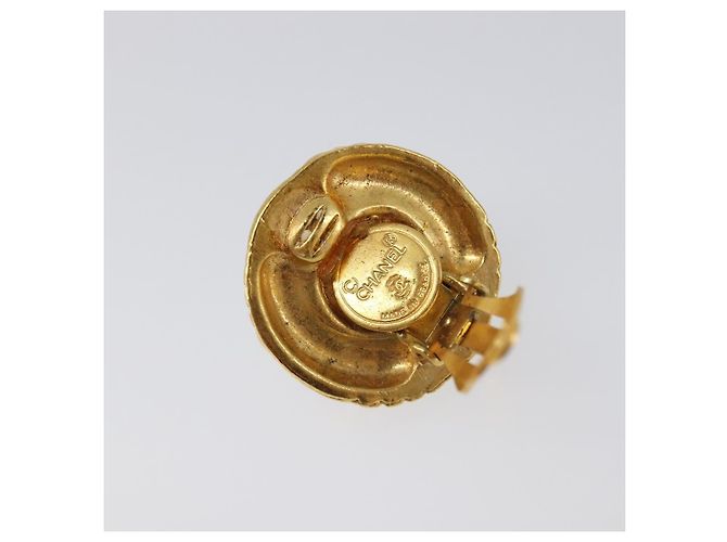 Orecchini CHANEL metallo Gold Tone CC Auth 201014 - vista 6