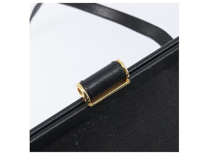 Borsa Salvatore Ferragamo in pelle nera e oro autentica bs36950 Nero D'oro - vista 10