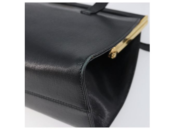 Borsa Salvatore Ferragamo in pelle nera e oro autentica bs36950 Nero D'oro - vista 15