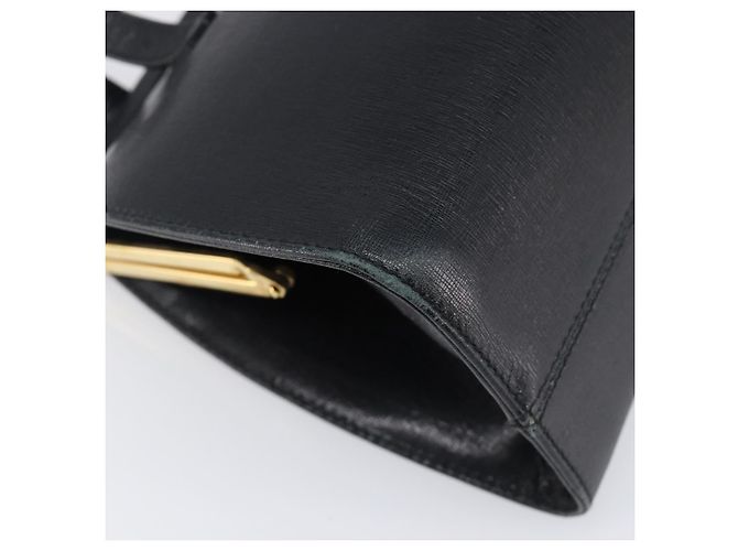 Borsa Salvatore Ferragamo in pelle nera e oro autentica bs36950 Nero D'oro - vista 16