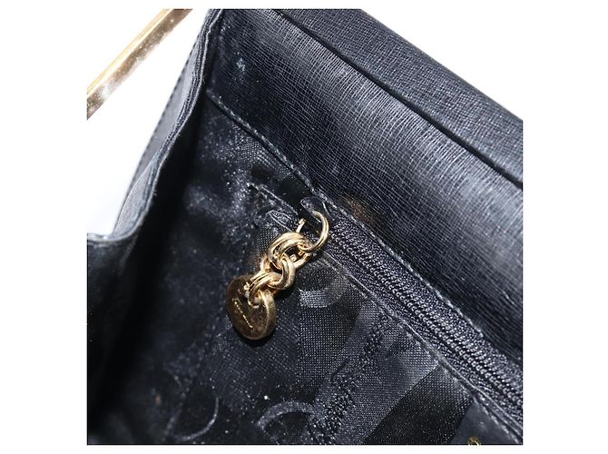 Borsa Salvatore Ferragamo in pelle nera e oro autentica bs36950 Nero D'oro - vista 19