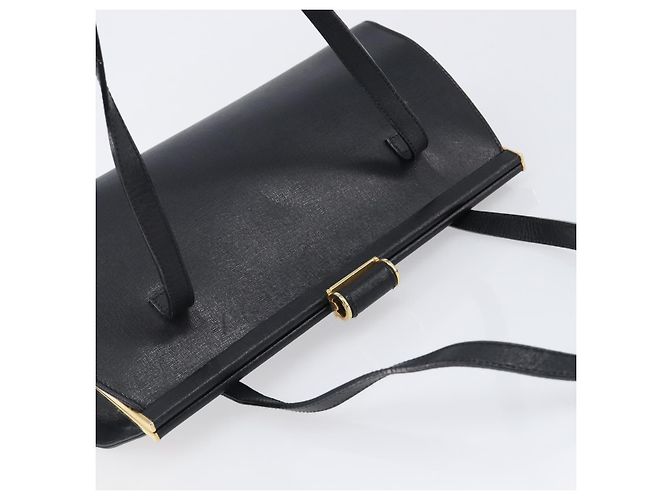 Borsa Salvatore Ferragamo in pelle nera e oro autentica bs36950 Nero D'oro - vista 6