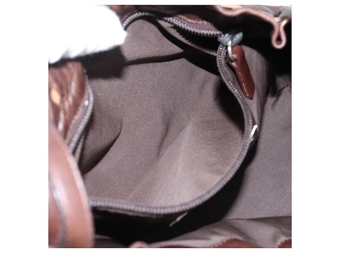 Borsa a tracolla Miu Miu in pelle marrone argento Auth 201975 - vista 21