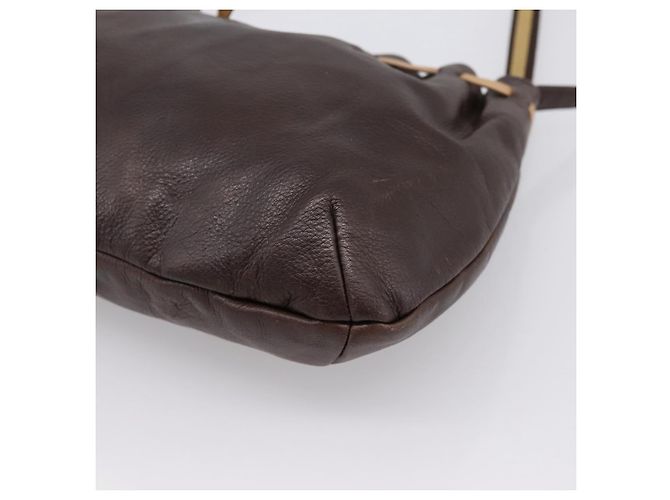 Borsa a tracolla Miu Miu in pelle marrone argento Auth 201975 - vista 9