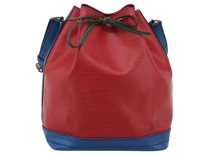 Borsa a tracolla LOUIS VUITTON Epi Noe Rosso Verde Blu M44082 LV Auth BA15430 - vista 13