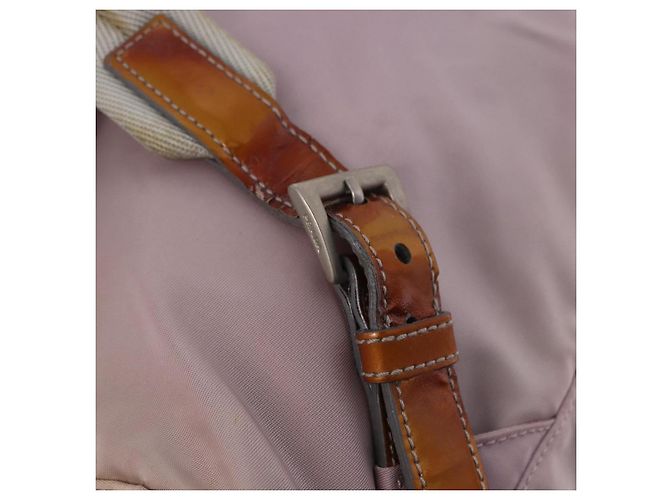 Zaino PRADA Nylon Rosa Argento Auth 198471 - vista 10