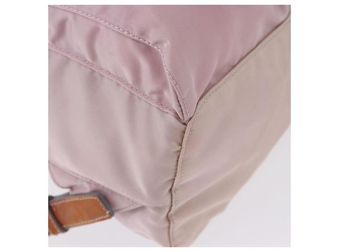 Zaino PRADA Nylon Rosa Argento Auth 198471 - vista 17