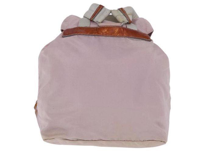 Zaino PRADA Nylon Rosa Argento Auth 198471 - vista 2