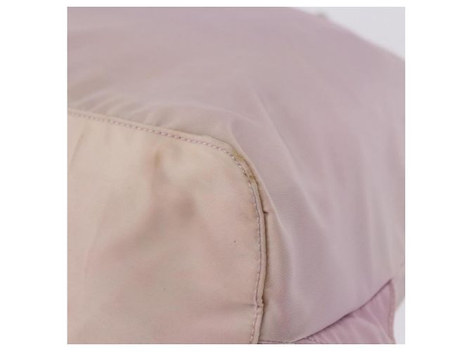 Zaino PRADA Nylon Rosa Argento Auth 198471 - vista 20