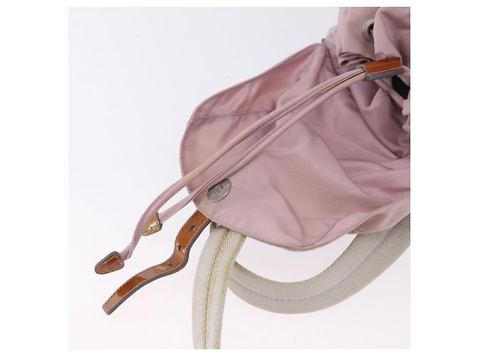 Zaino PRADA Nylon Rosa Argento Auth 198471 - vista 25